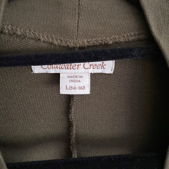 Waterfall Front open jacket. Coldwater Creek size 14-16 - Picture 2 of 4